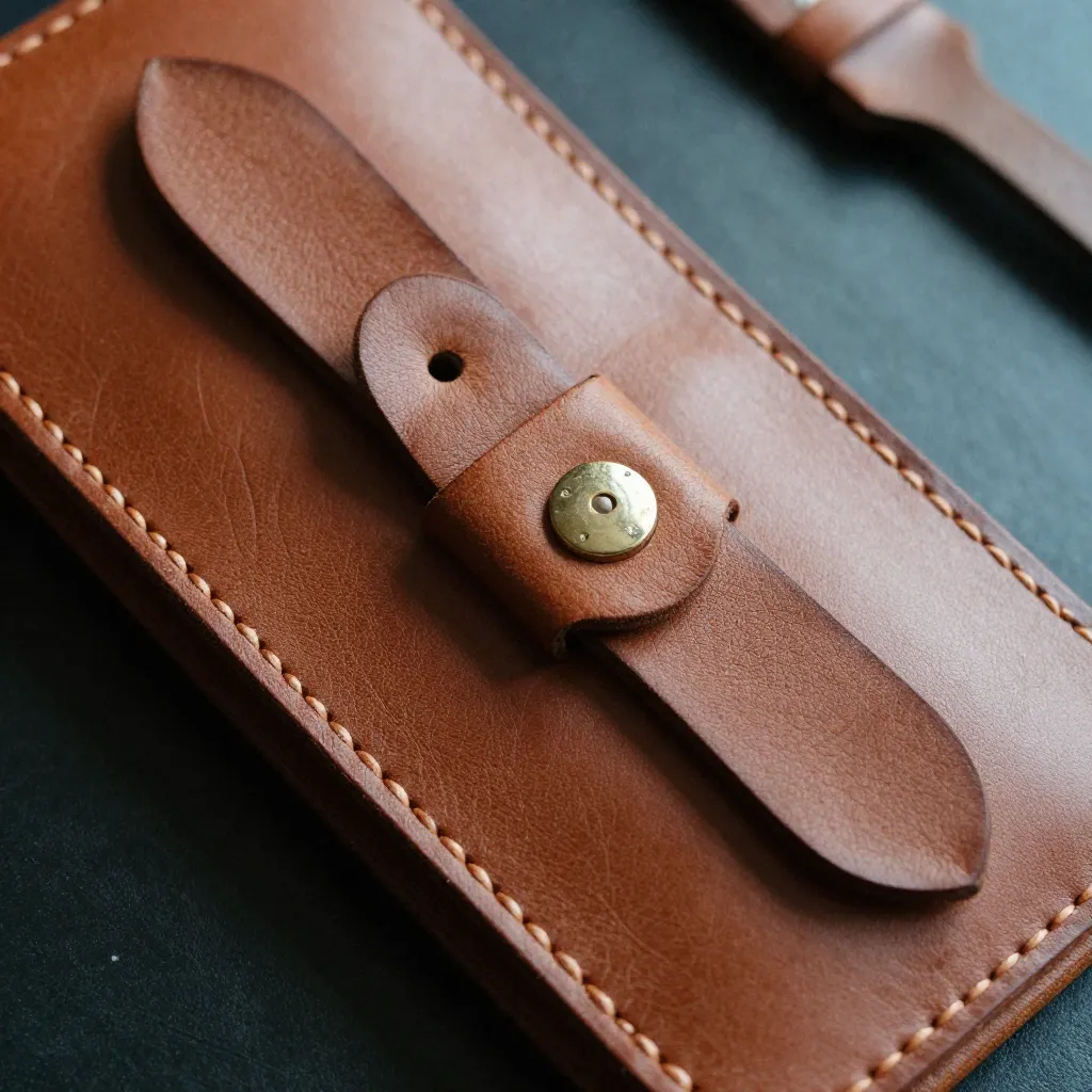 Handcrafted leather goods showcase